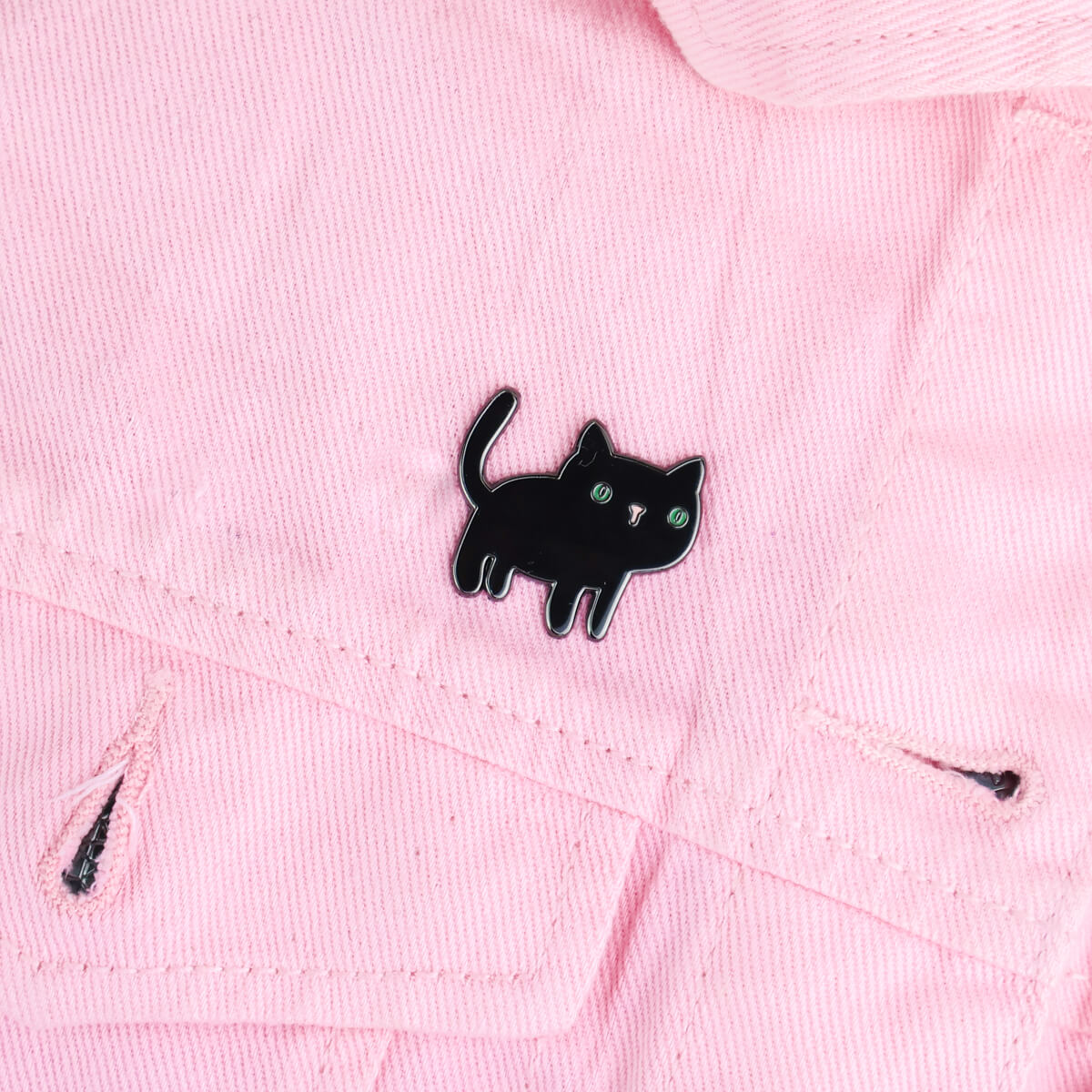 Black Cat Enamel Pin • Luna