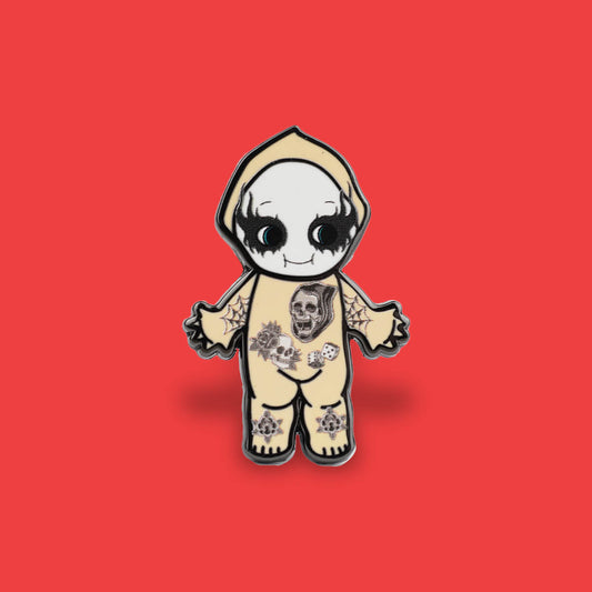 Corpse Paint Doll Enamel Pin • Luna