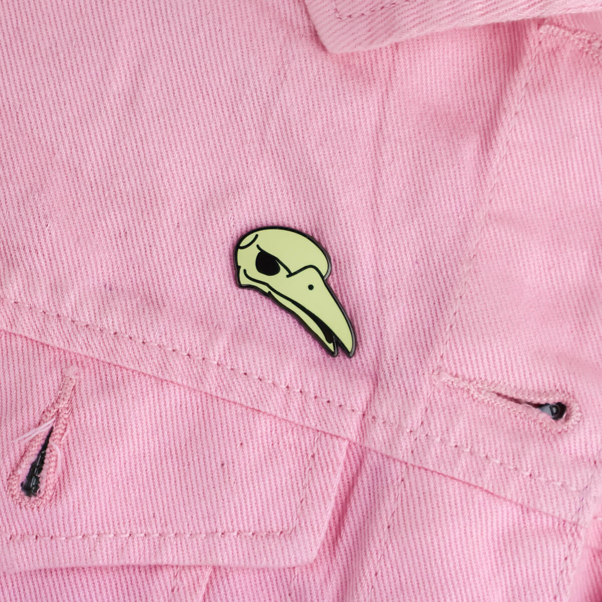 Crow Skull Enamel Pin • Luna