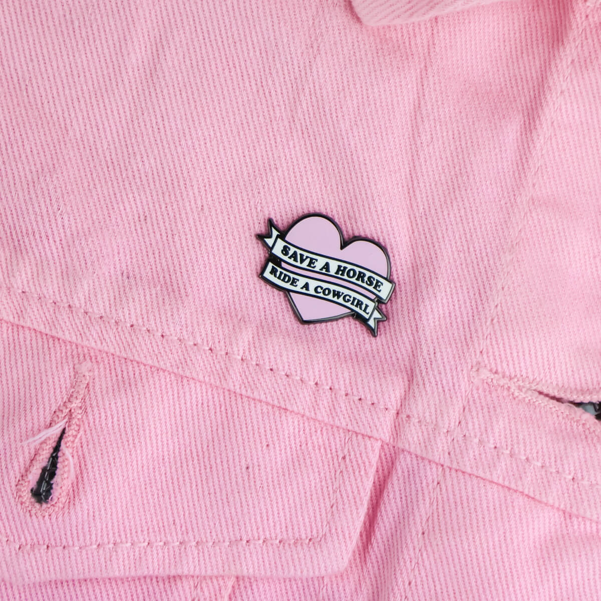 Save a Horse Ride a Cowgirl Enamel Pin • Luna