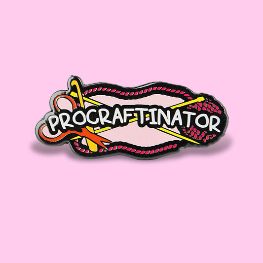 Procraftinator Enamel Pin