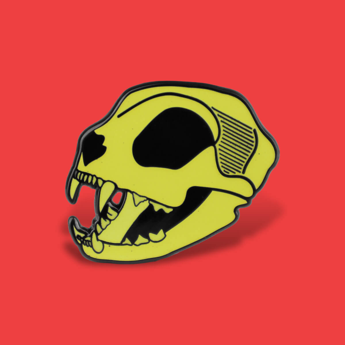 Cat Skull Enamel Pin • Luna
