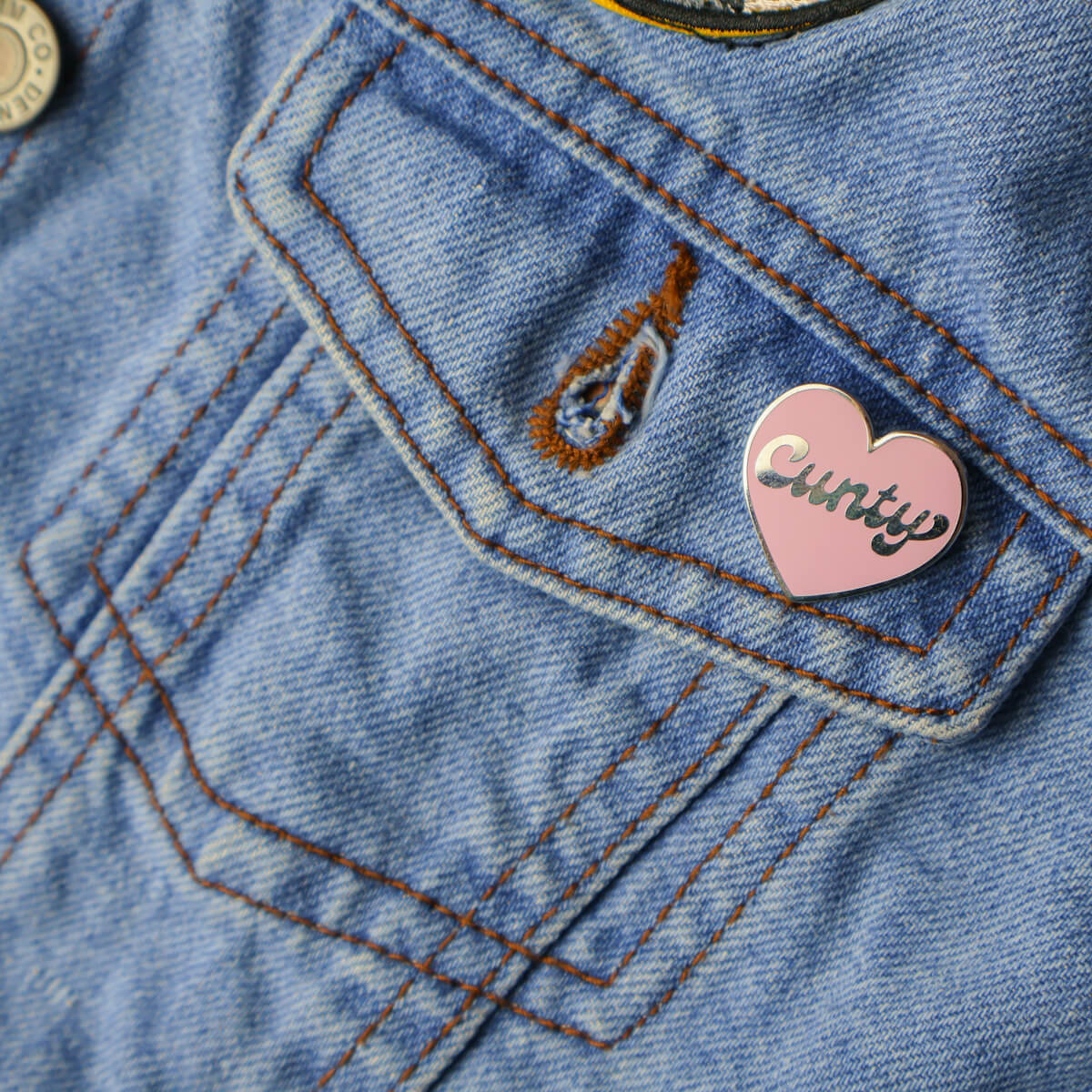Cunty Heart Enamel Pin • Luna
