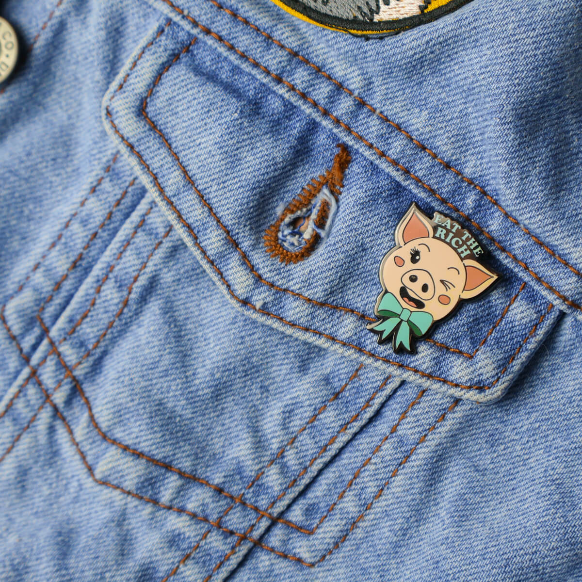 Eat the Rich Enamel Pin • Luna