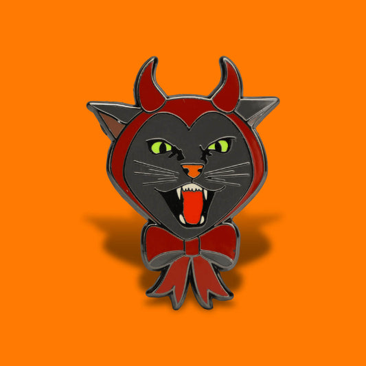 Devil Cat Enamel Pin • Luna