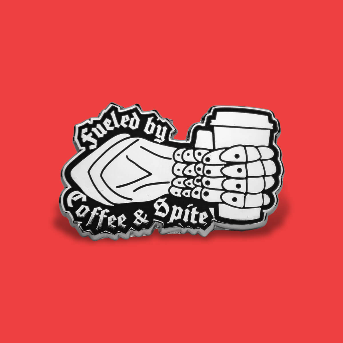 Fueled By Coffee & Spite Enamel Pin • Luna