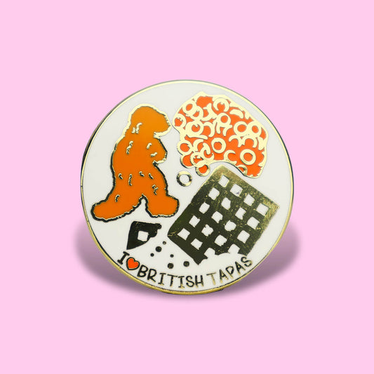 I Heart British Tapas Enamel Pin • Luna