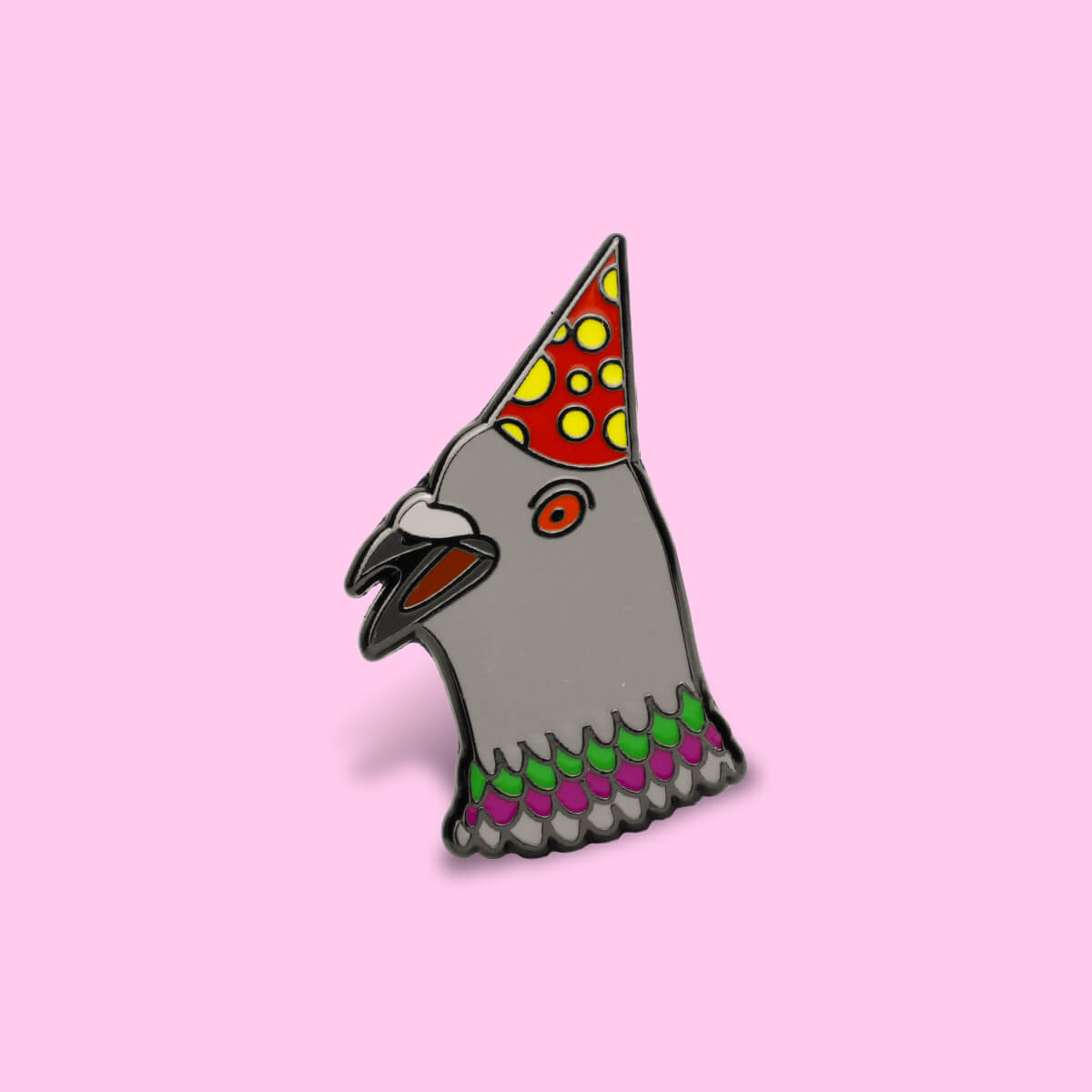 Party Pigeon Enamel Pin • Luna