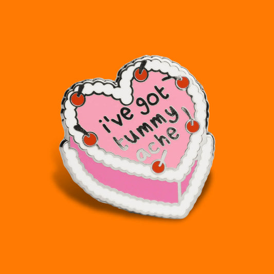 Tummy Ache Cake Enamel Pin • Luna