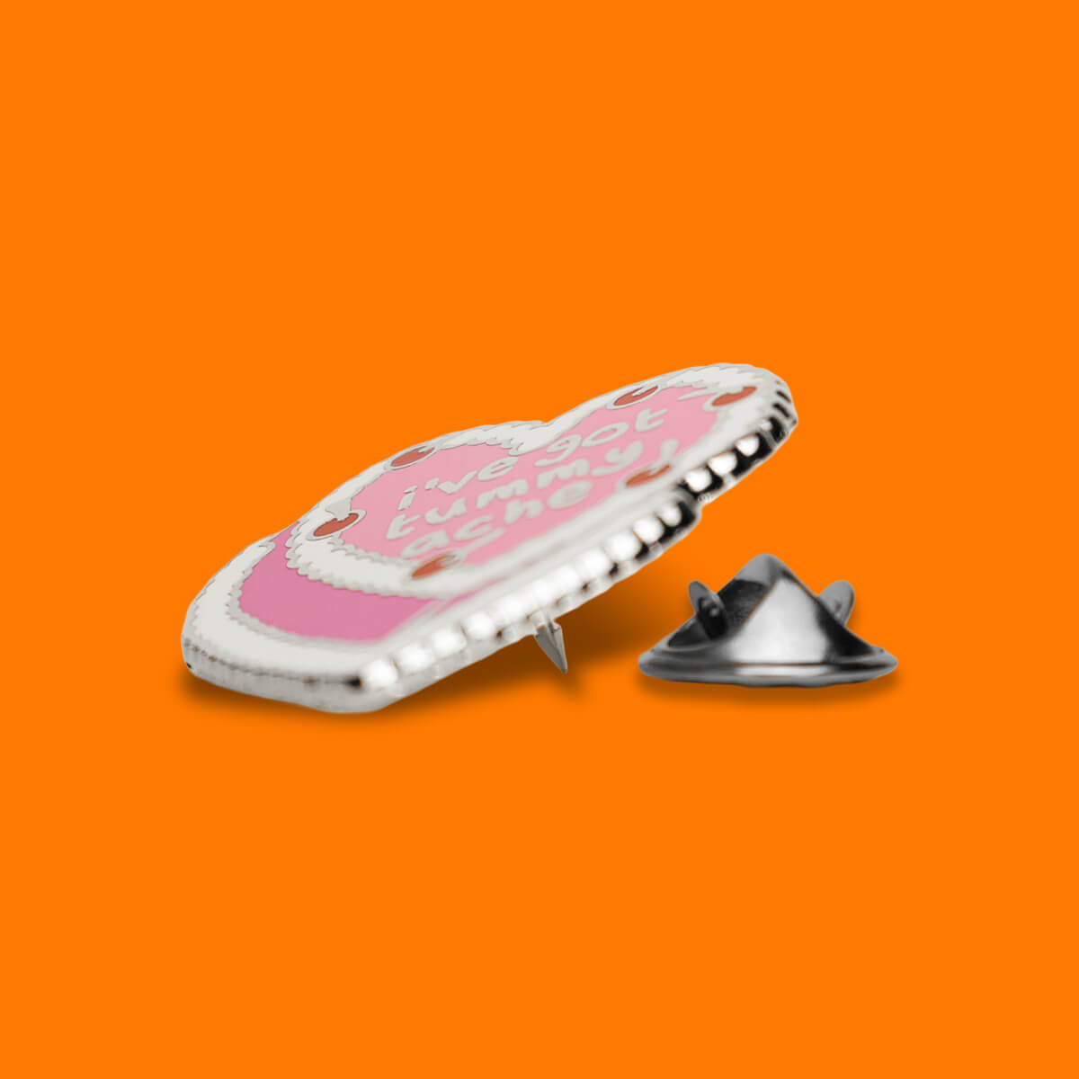 Tummy Ache Cake Enamel Pin • Luna
