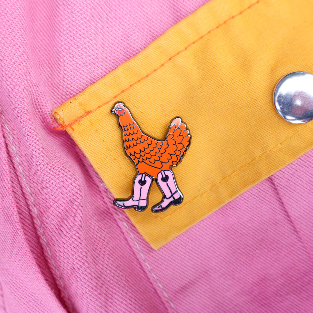 Chicken Boots Enamel Pin ❤︎ Luna