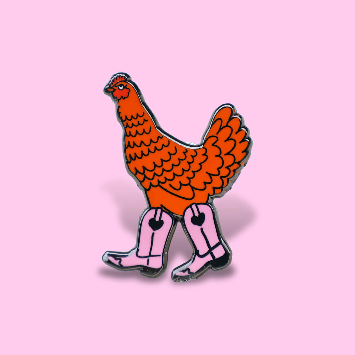 Chicken Boots Enamel Pin ❤︎ Luna