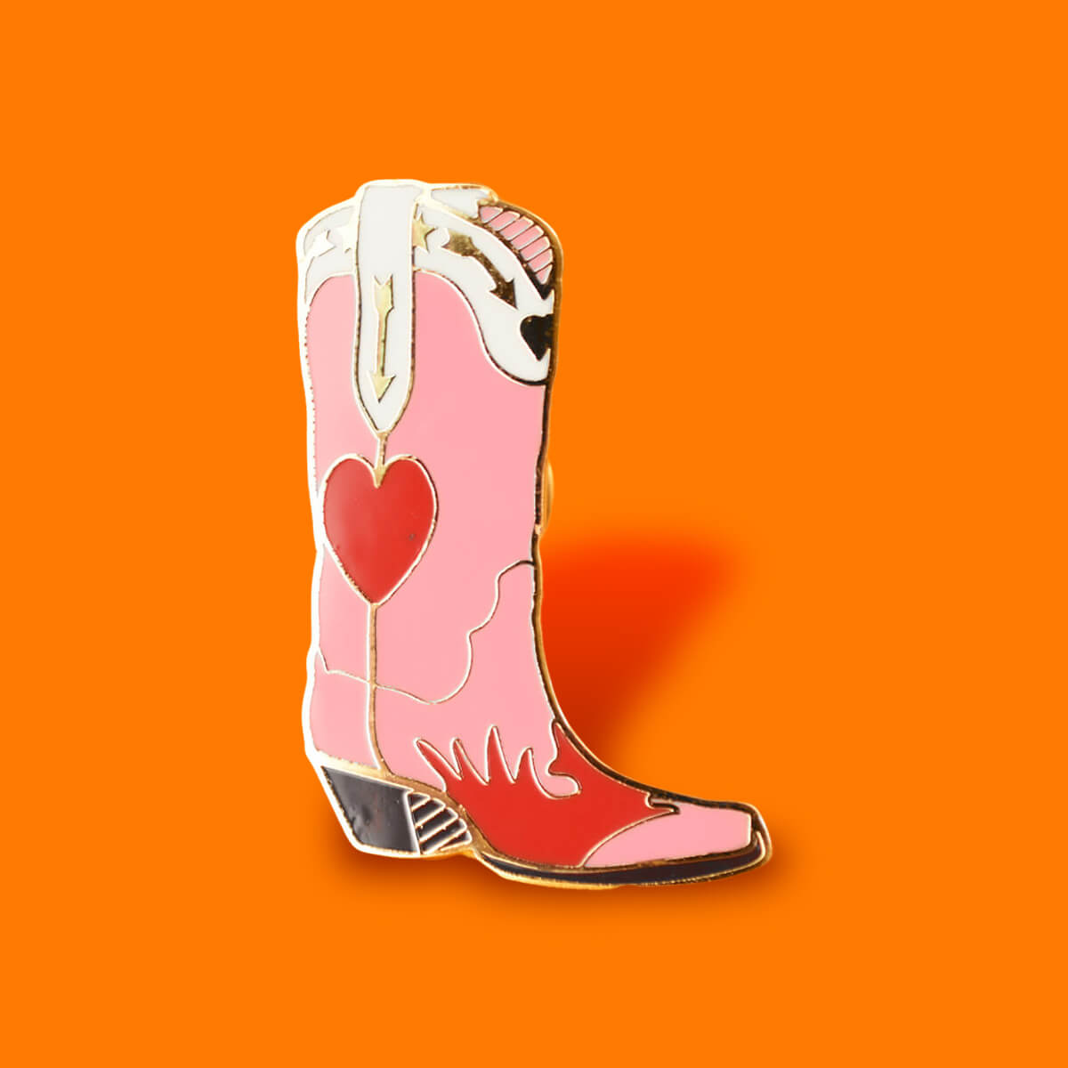 Pink Cowboy Boot Enamel Pin | Luna