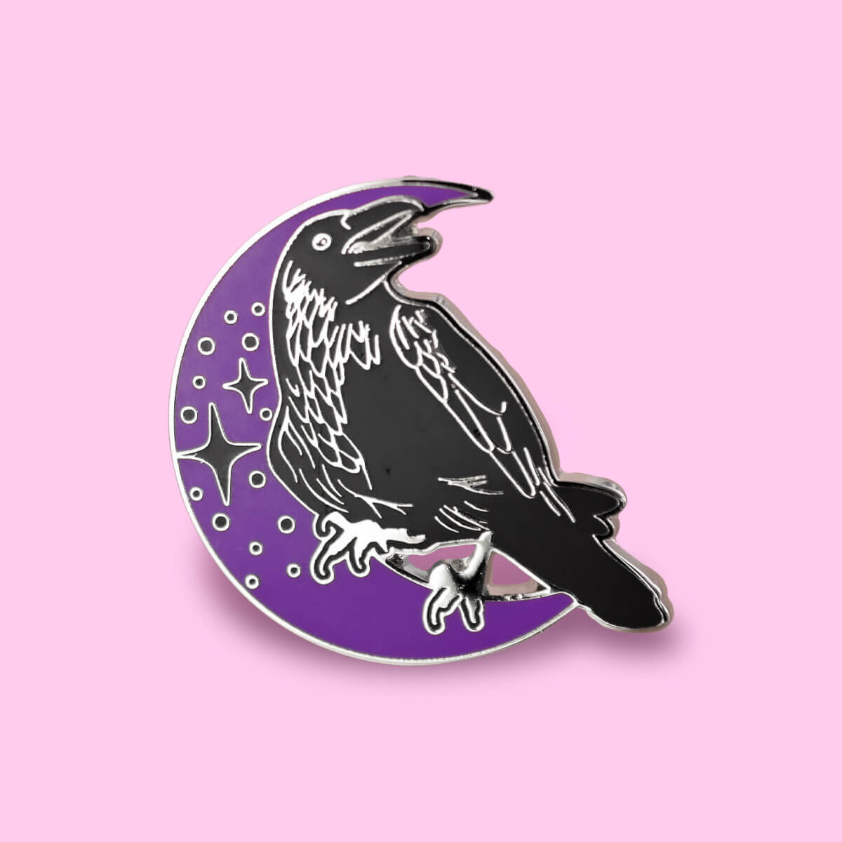 Purple Raven Enamel Pin | Luna