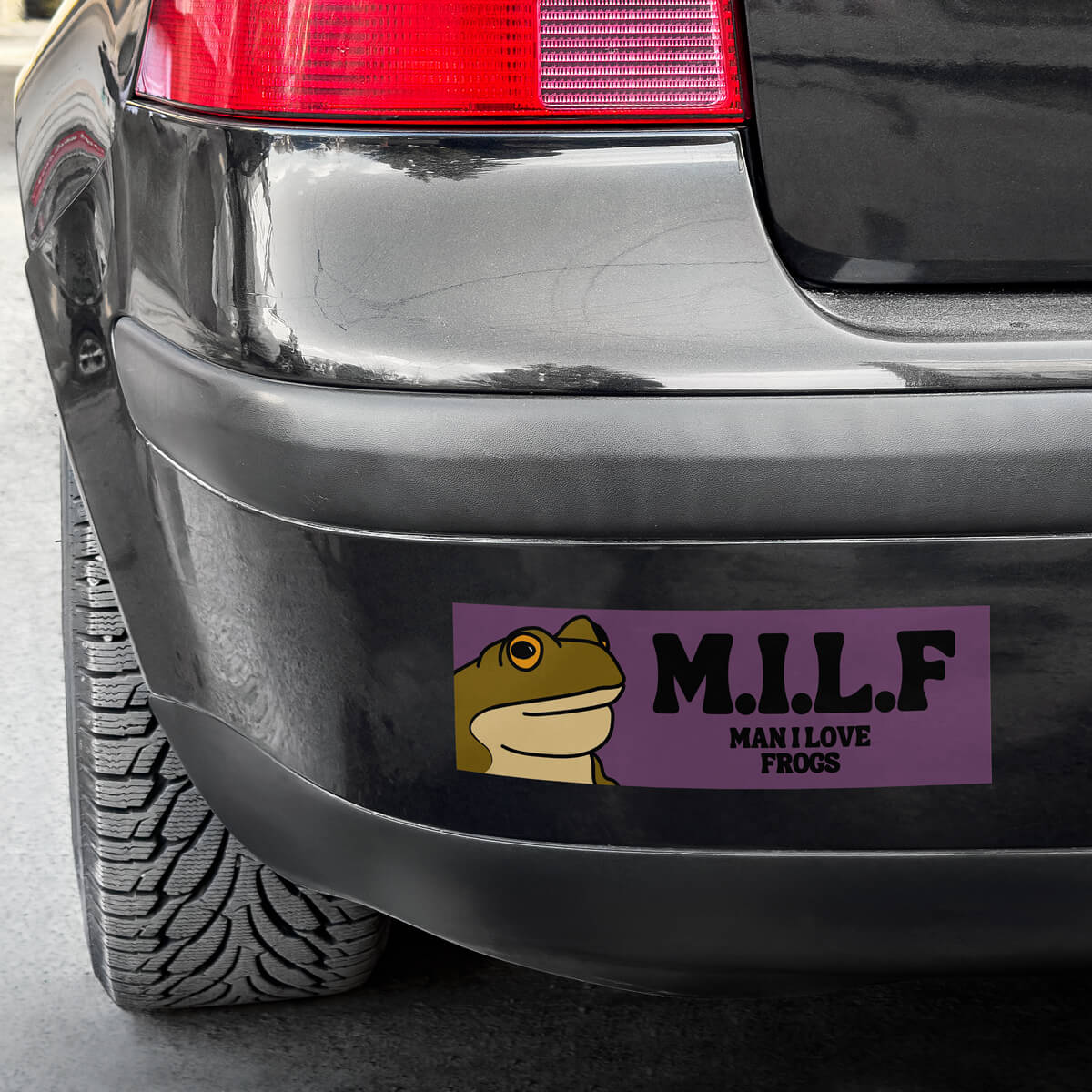 M.I.L.F Man I Love Frogs Bumper Sticker • Luna