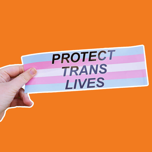 Protect Trans Lives Bumper Sticker
