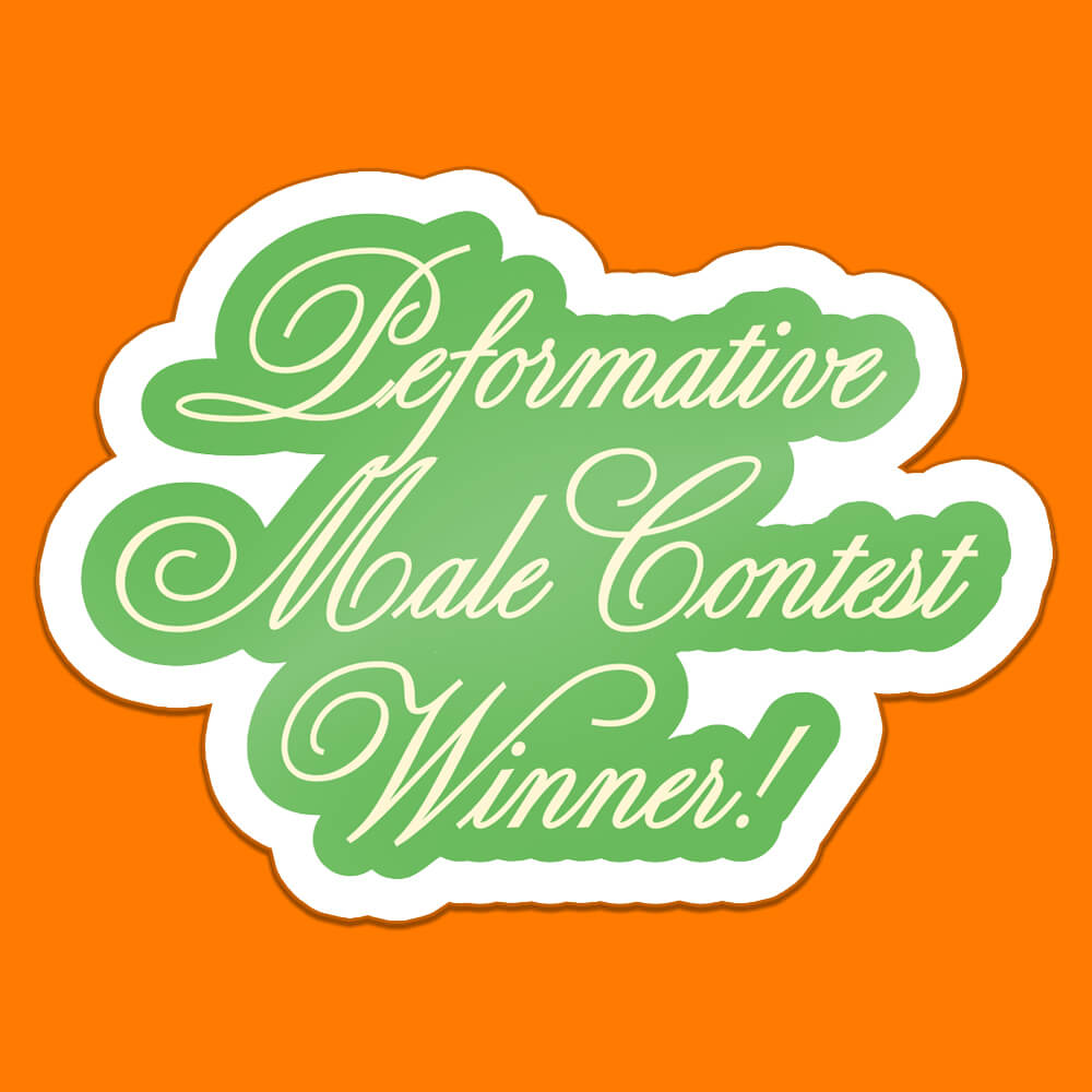 Performative Male Contest Winner Sticker • Luna