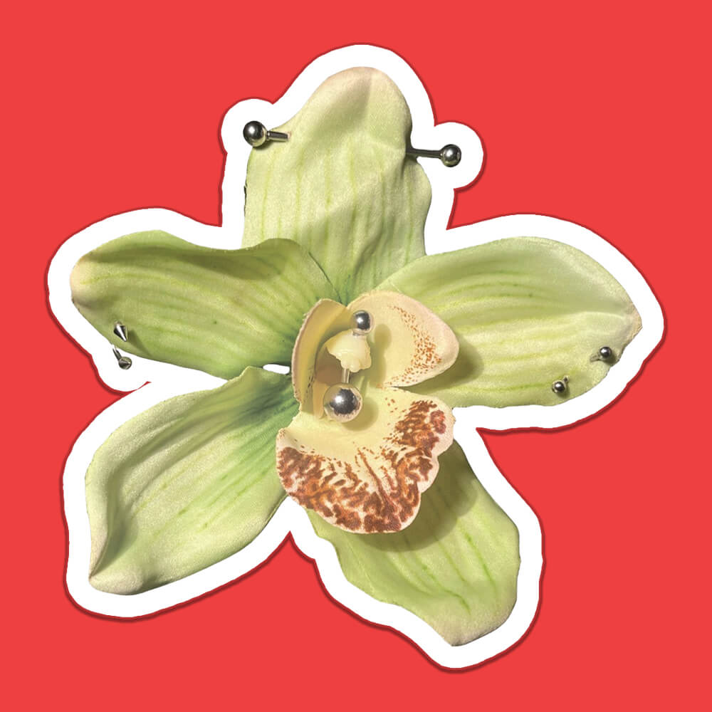 Pierced Flower Sticker • Luna