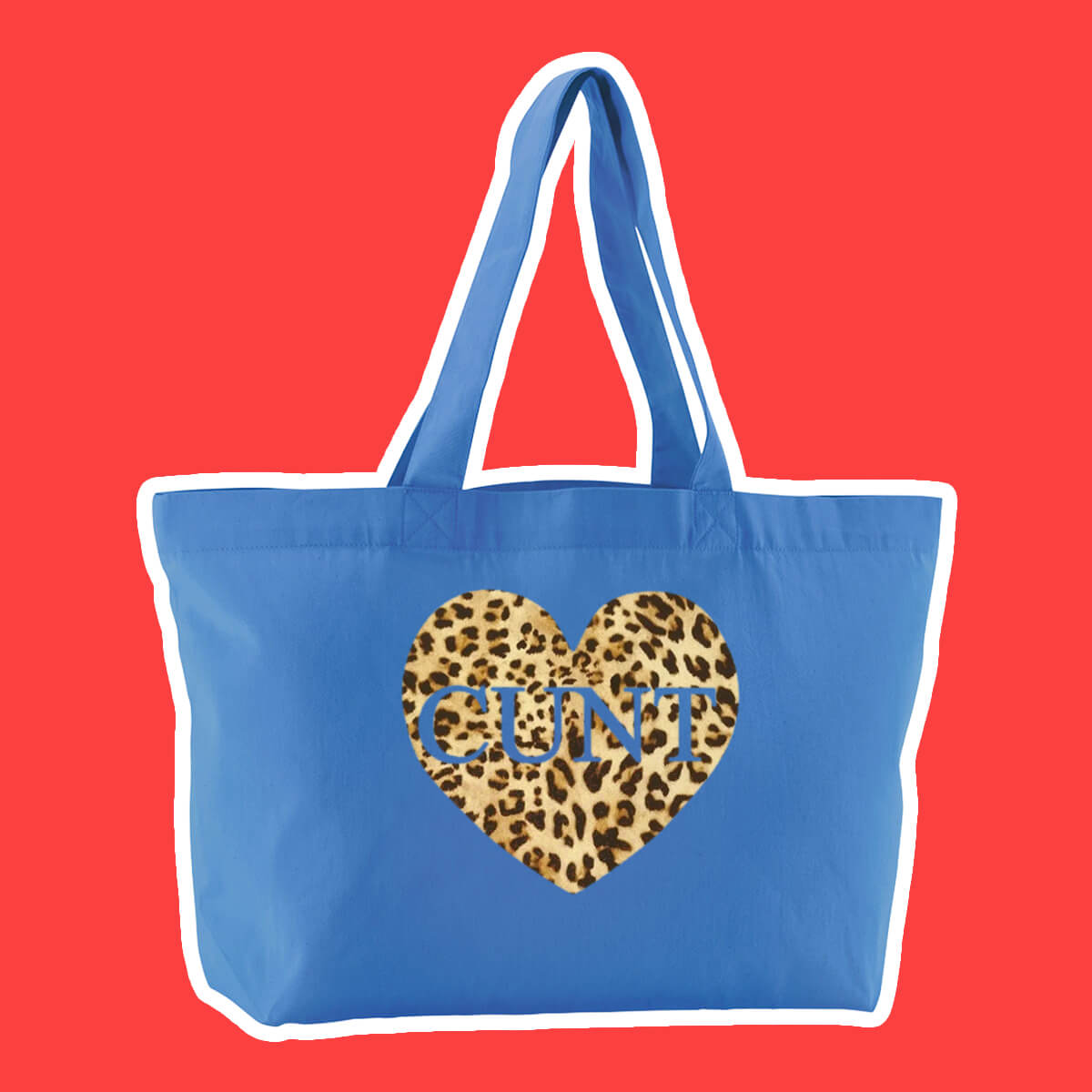 Cunt Heart Oversized Tote Bag