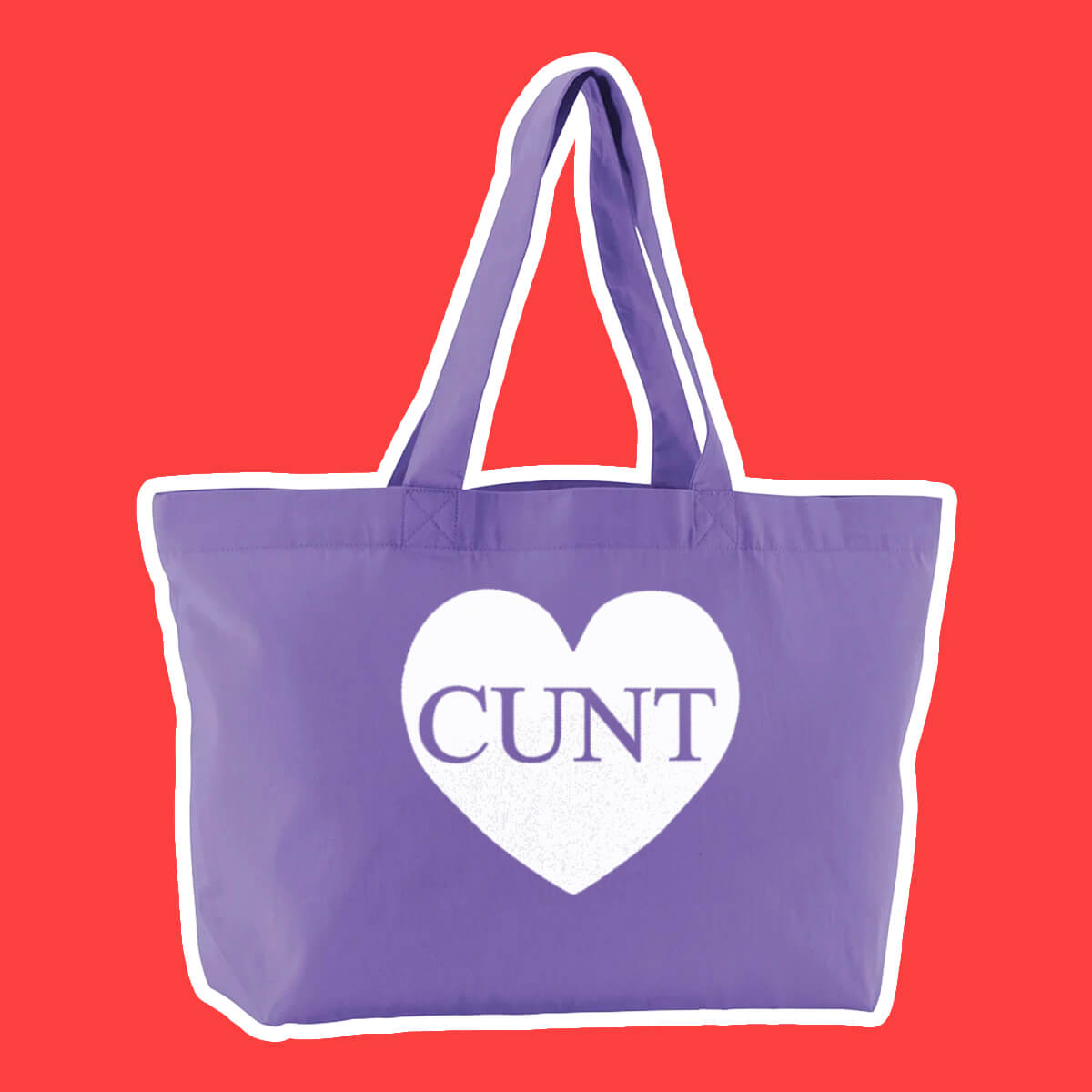 Cunt Heart Oversized Tote Bag • Luna