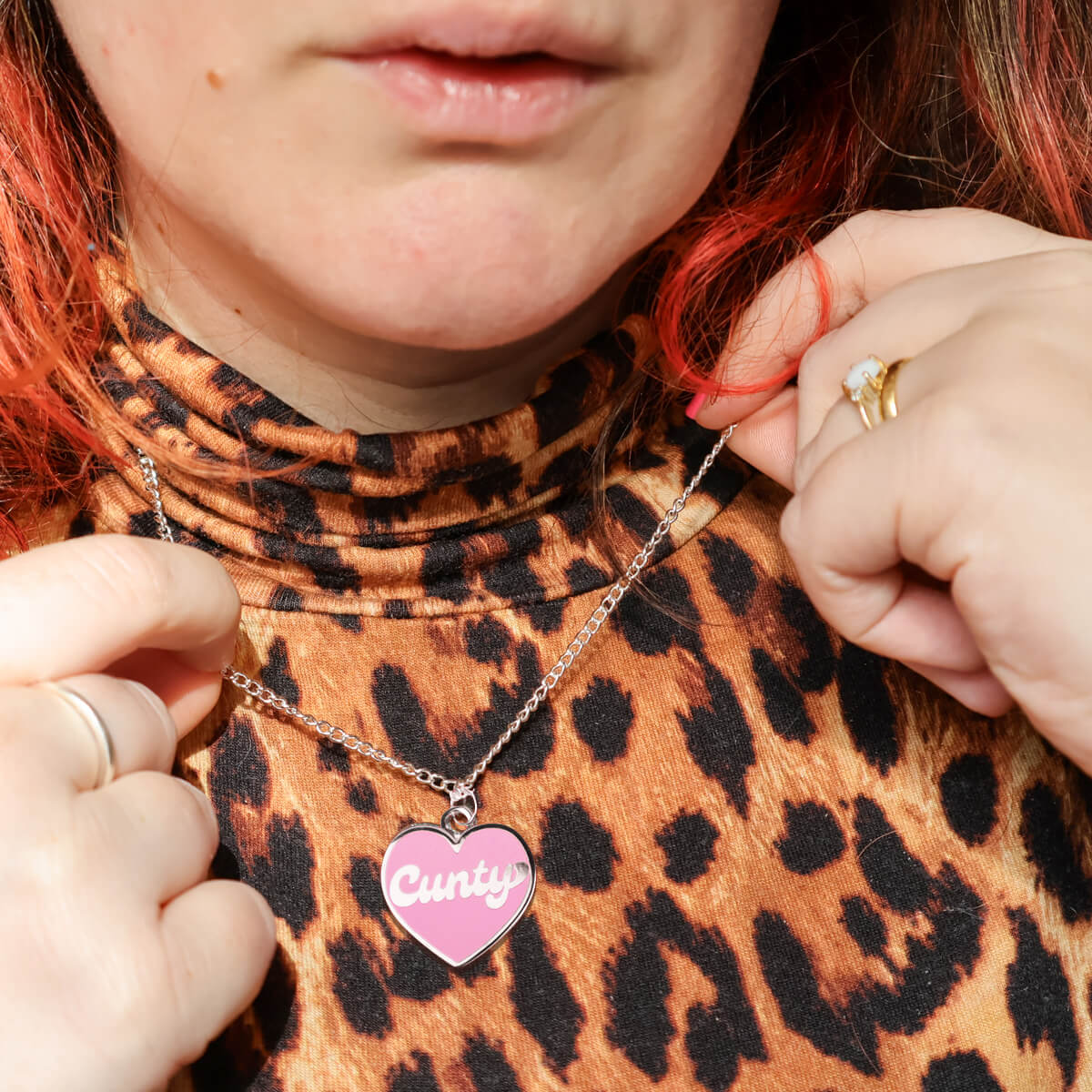 Cunt Pink Heart Necklace • Luna