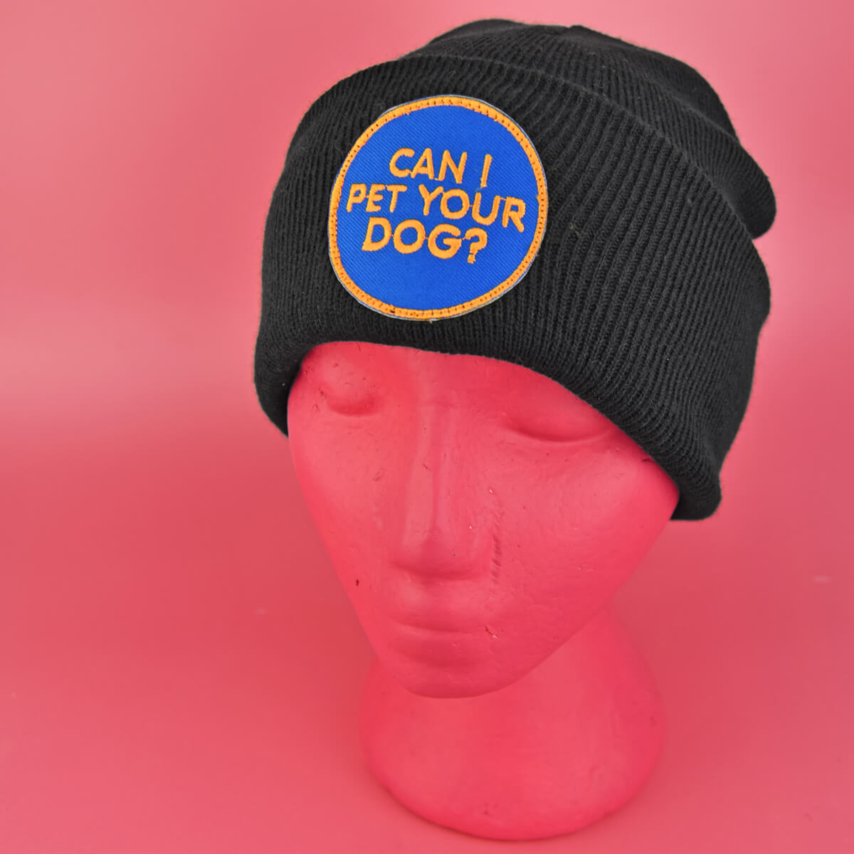 Can I Pet Your Dog? Patch Black Beanie | Luna