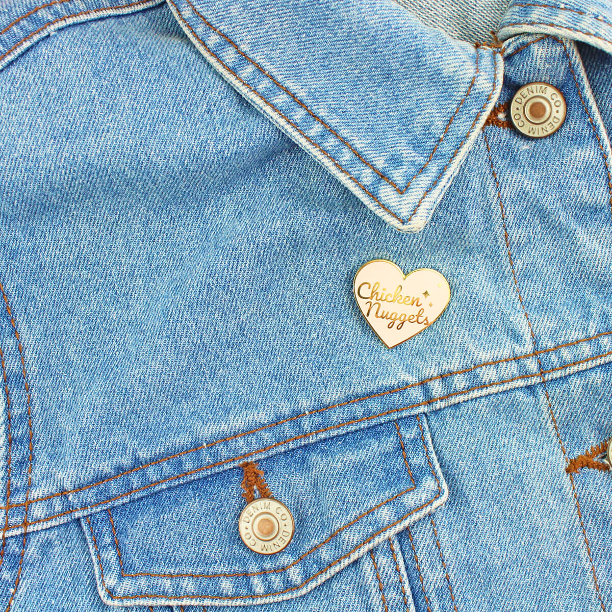 Chicken Nuggets Enamel Pin | Luna