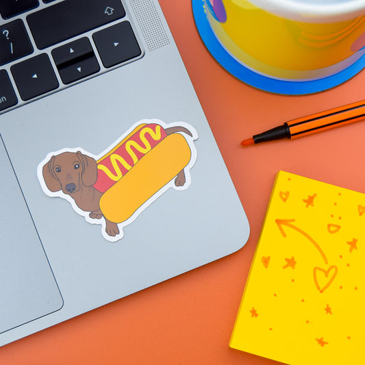 Hot Dog Dachshund Sticker - Luna