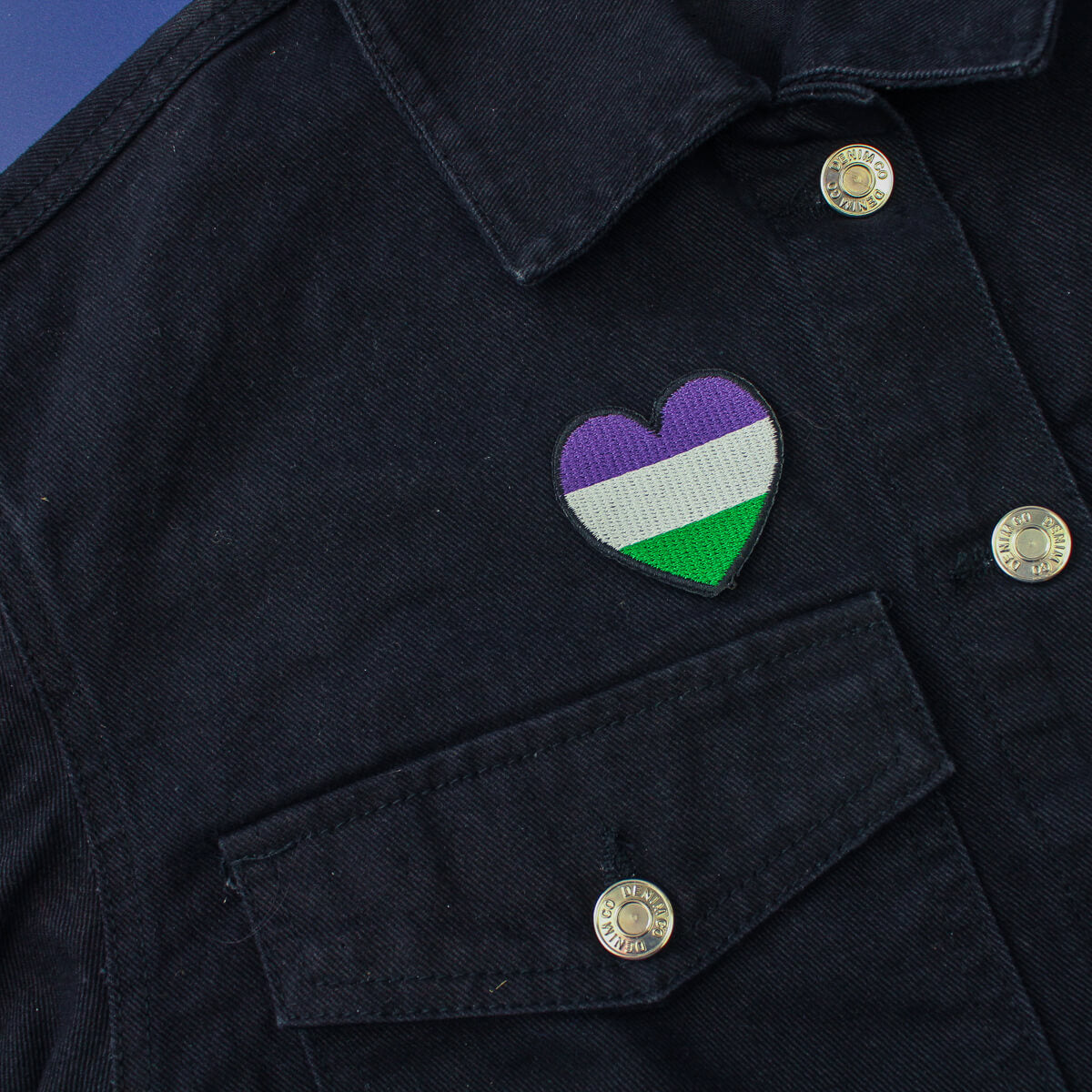 Genderqueer Heart Patch | Luna