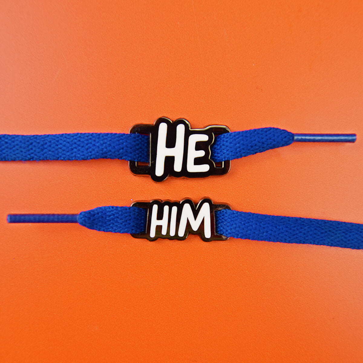 He/ Him Shoelace Tags | Luna