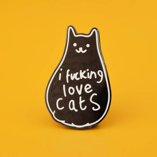 I Fucking Love Cats Enamel Pin | Luna