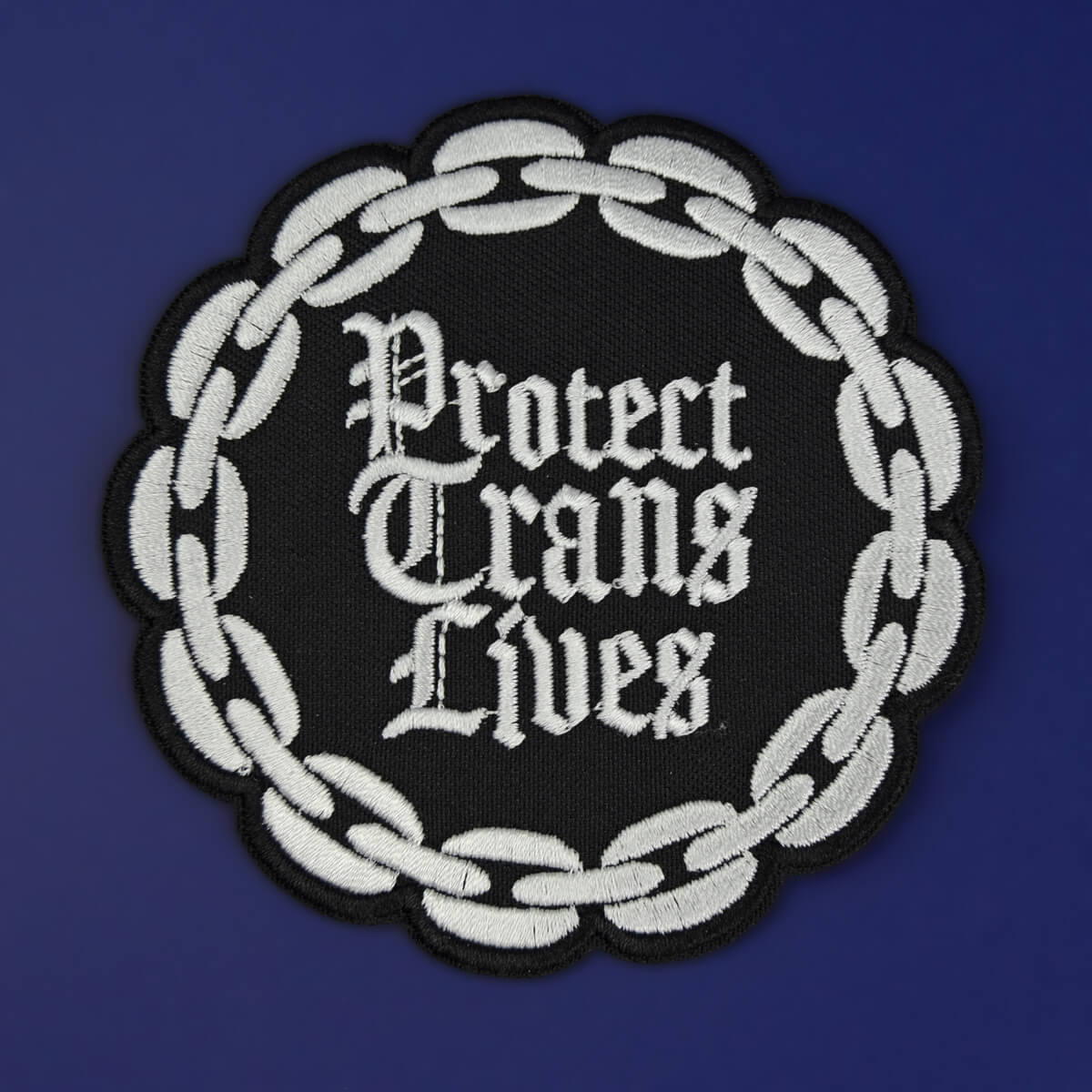 Protect Trans Lives Gothic Patch | Luna