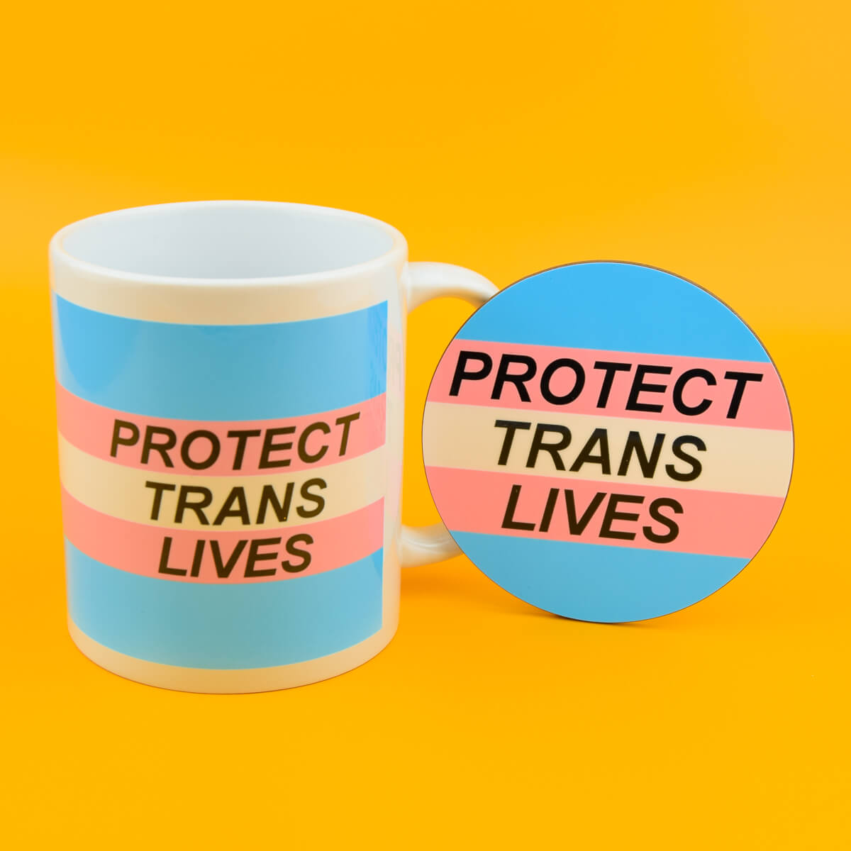 Protect Trans Lives Mug & Coaster - Luna