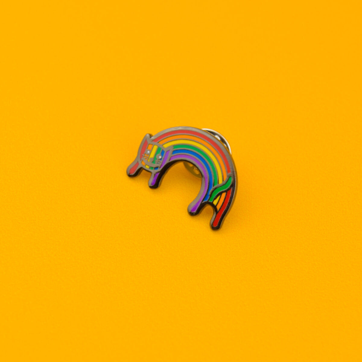 Rainbow Cat Enamel Pin | Luna