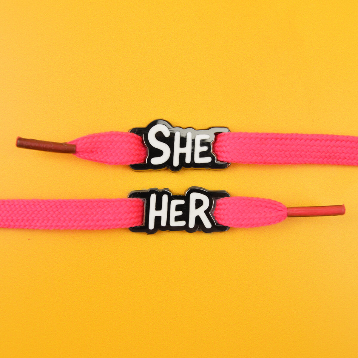She/ Her Shoelace Tags | Luna